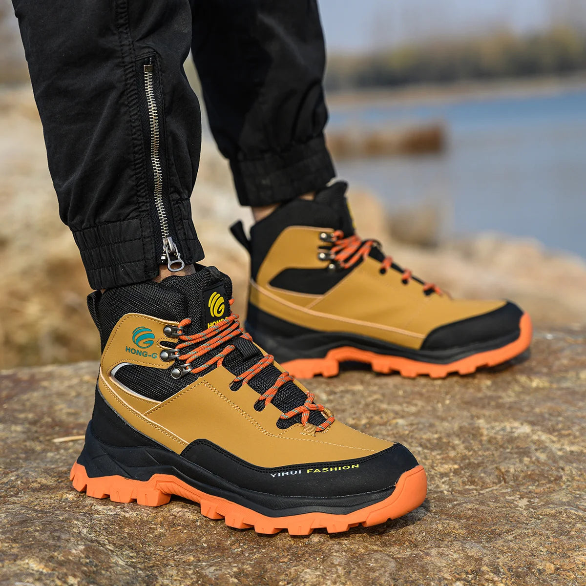 Fashion best quality Protective Work Safety Shoes For Men Breathable Shoes Anti-Puncture Steel Toe Cap Anti Puncture Work Boots