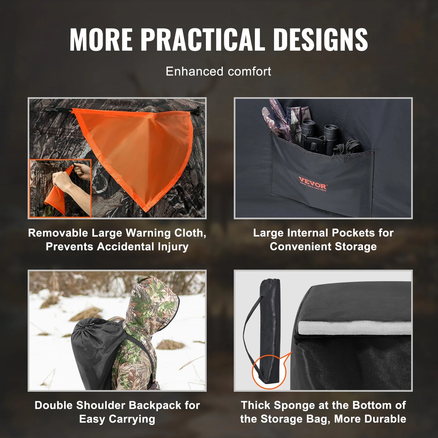 SucceBuy 270 Degree See Through Ground Hunting Blind