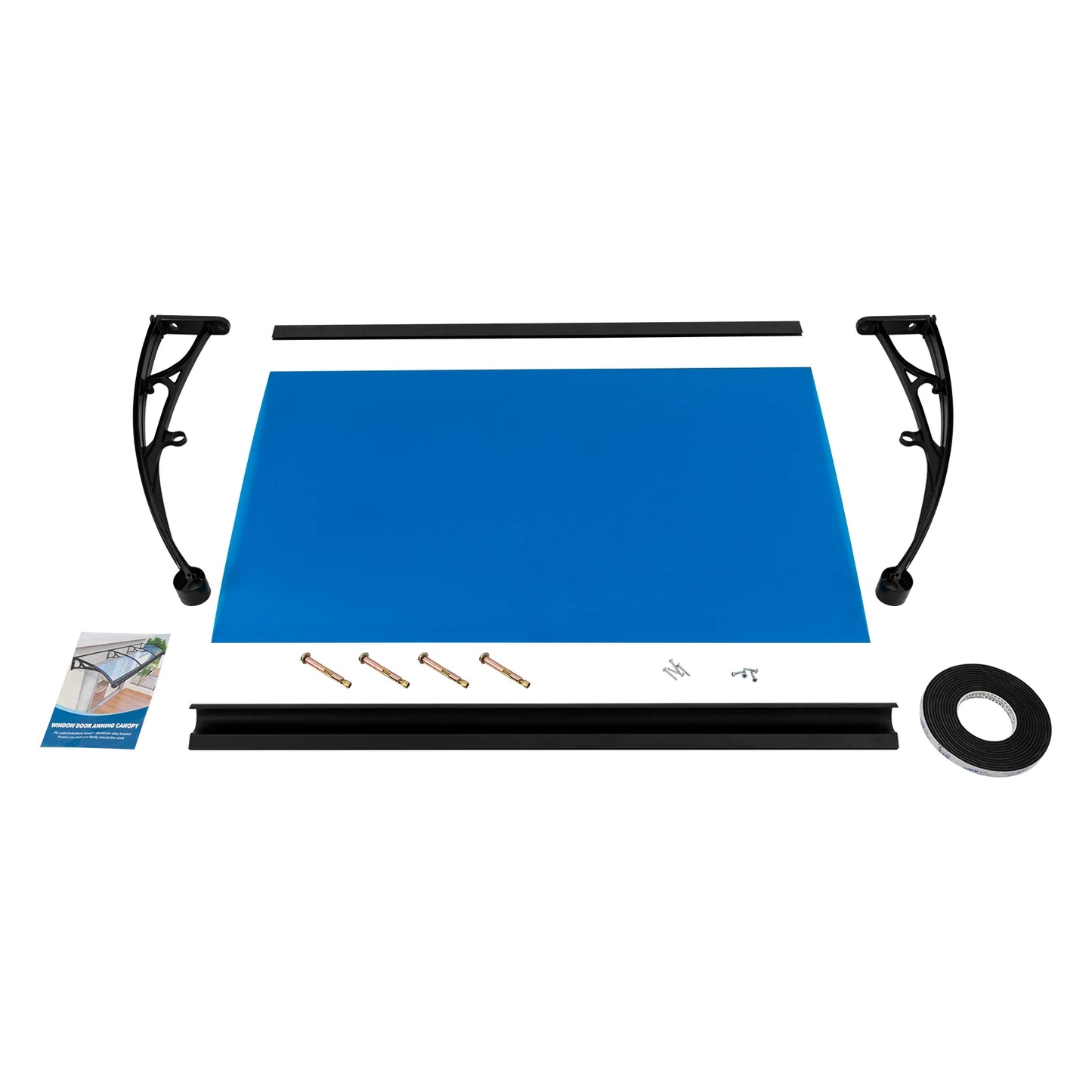 Aluminum Alloy Door Awning Canopy PC Window Patio With Drainage