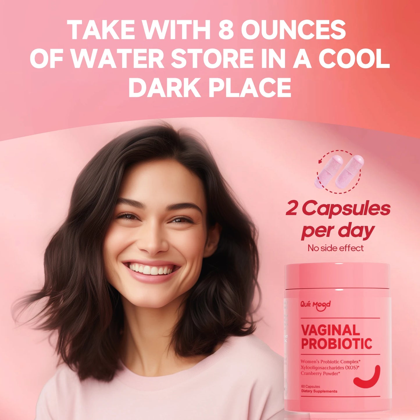 Quit Mood Women's Probiotics Once Daily for Female Health