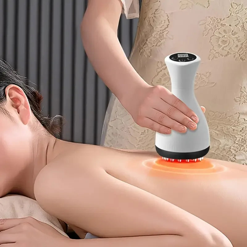 USB Portable Electric Meridian Brush, Heat Massager & Scraper with Smart Temp Control, Suitable for Legs/Shoulders/Neck/Abdom