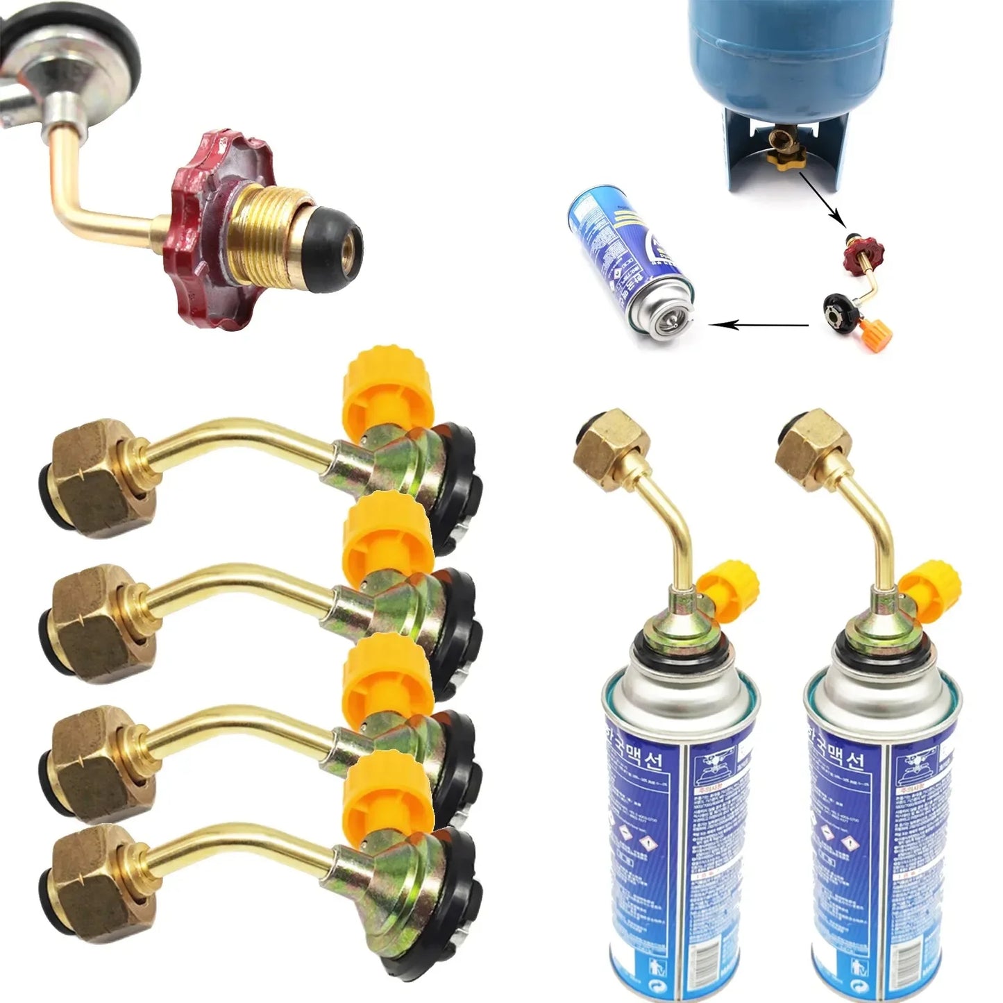 Shunmaii Gas Butane Cylinder Refill Direct Connector Adapter