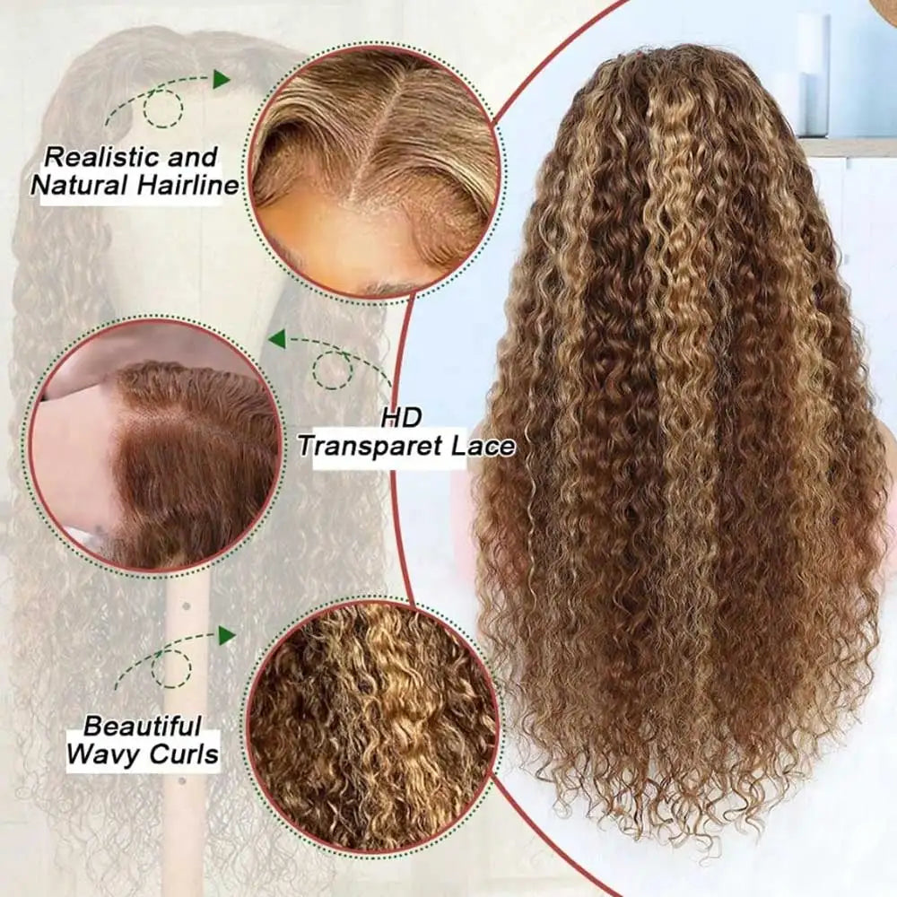 CYPHA HD Lace Front Curly Glueless Brazilian Remy Wig
