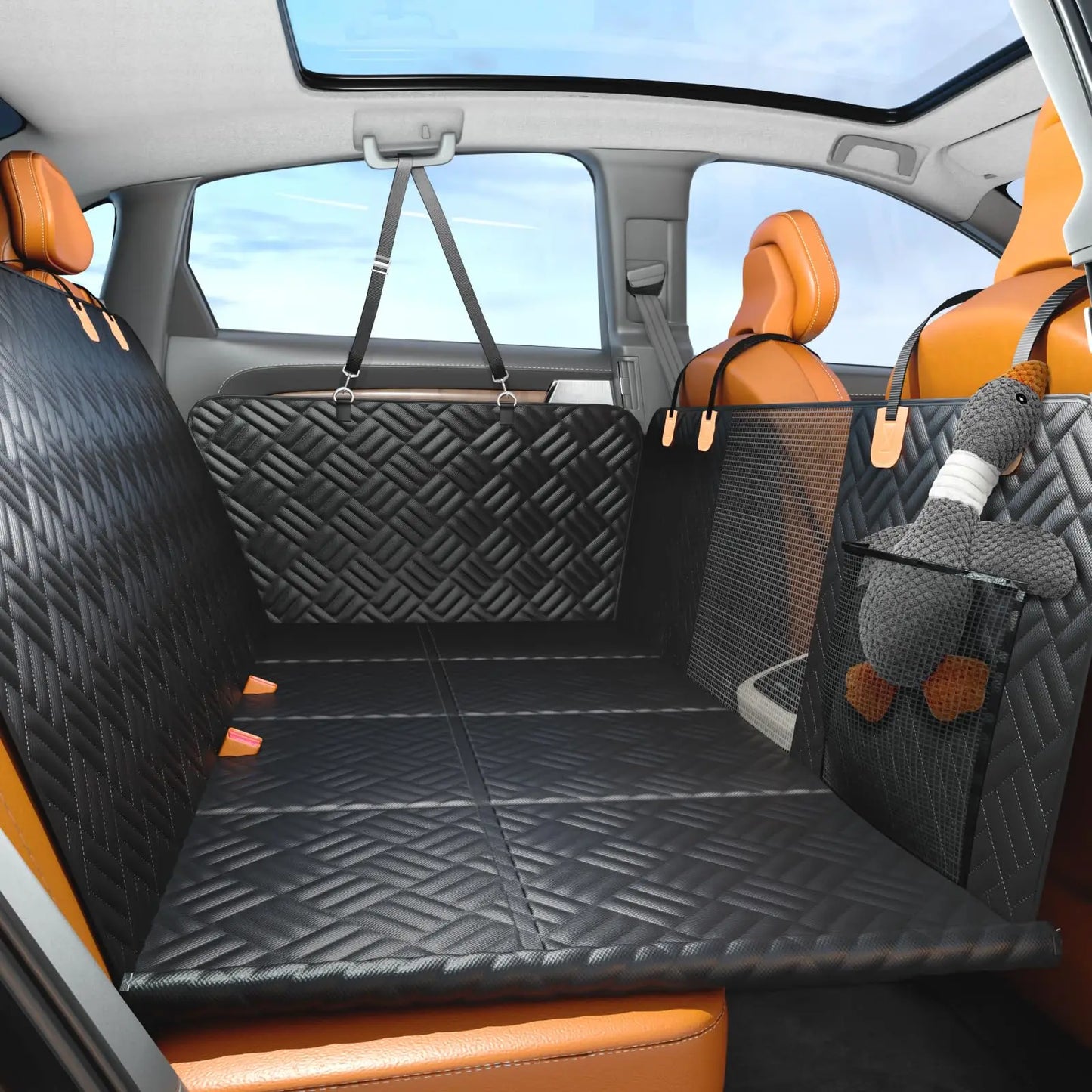 NONECN Rear Seat Dog Hammock Cover For Cars And SUVs