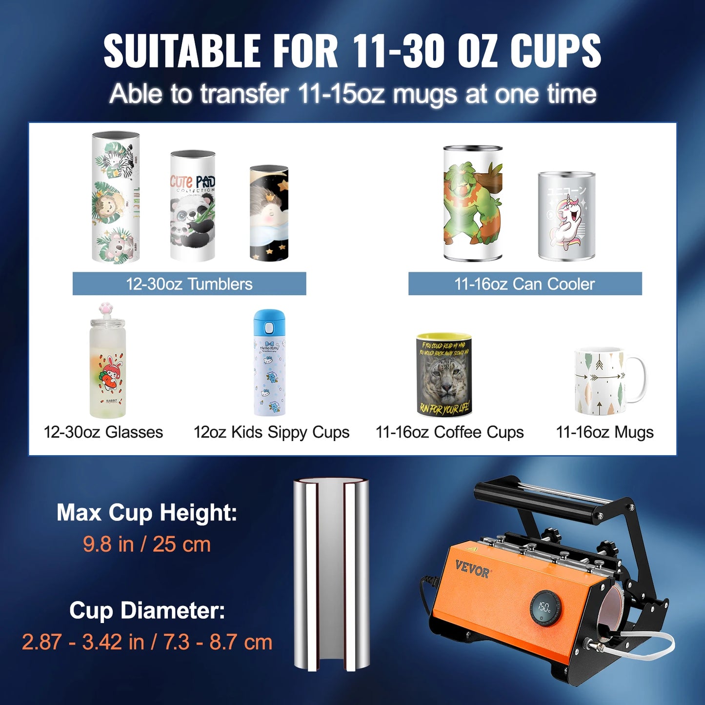 Succebuy Tumbler Heat Press Touchscreen