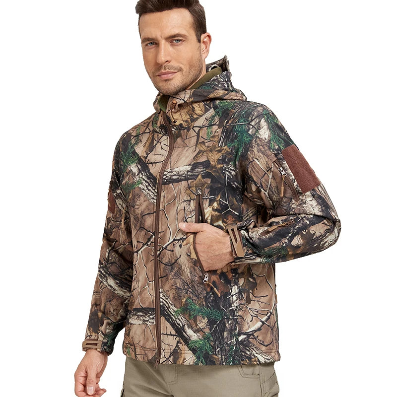 ReFire Gear Men's Quiet Water Resistant Softshell Camouflage Hunting Jacket