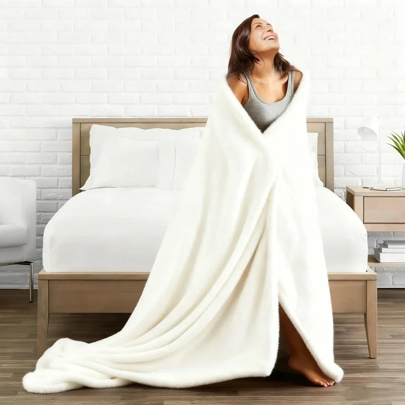 Fashion Print Flannel Blanket Ultra Soft Cozy for Home Decor