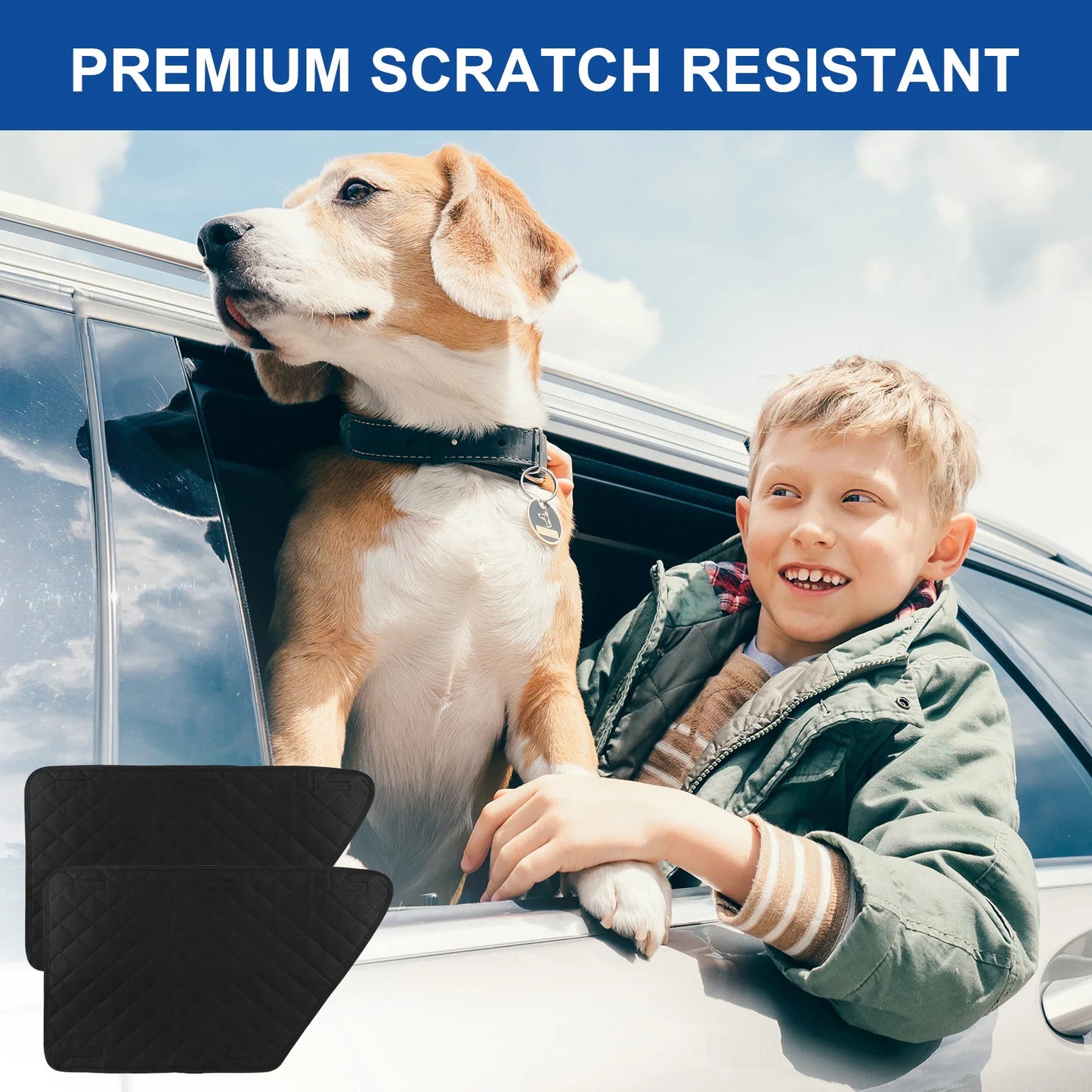 Nylon Waterproof Car Door Cover For Pets 2 Pack Anti Scratch Interior Protector