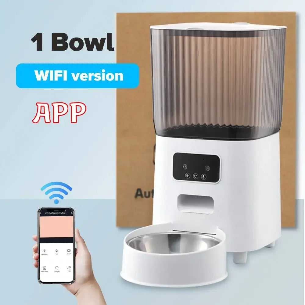 Smart Pet Feeder With Camera And WiFi Dispenser For Cats