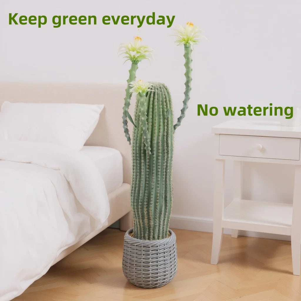 HiMISSCN Artificial Cactus Plant Potted Faux Desert Home Decor