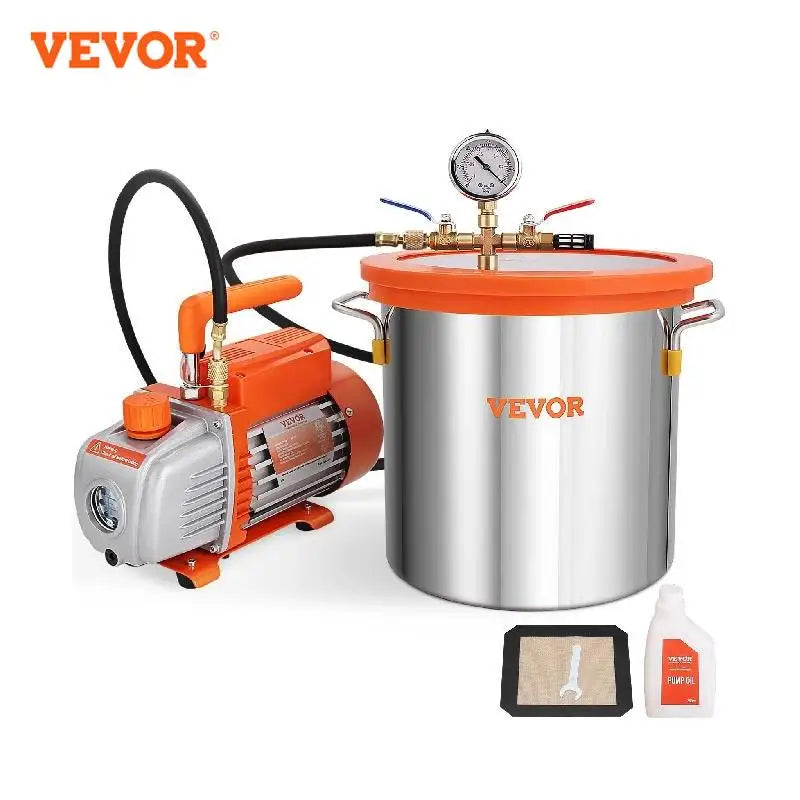VEVOR Vacuum Chamber Pump Kit for Degassing and Stabilizing Epoxies