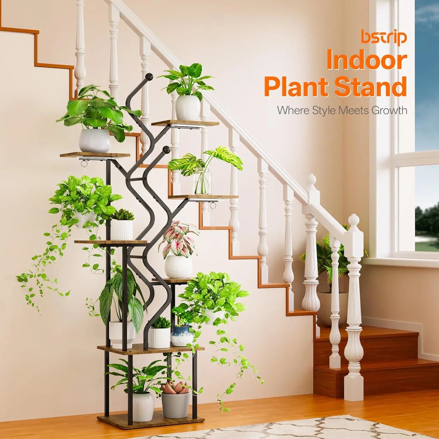 Plant Stand With Grow Light For Indoor Outdoor Use