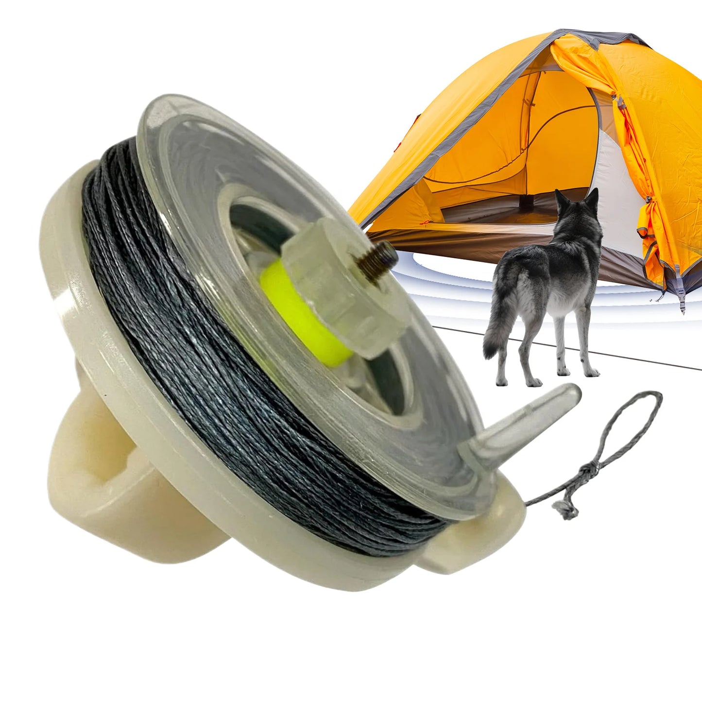 Camping Perimeter Alarm Trip Wire With Reusable Reel For Camp