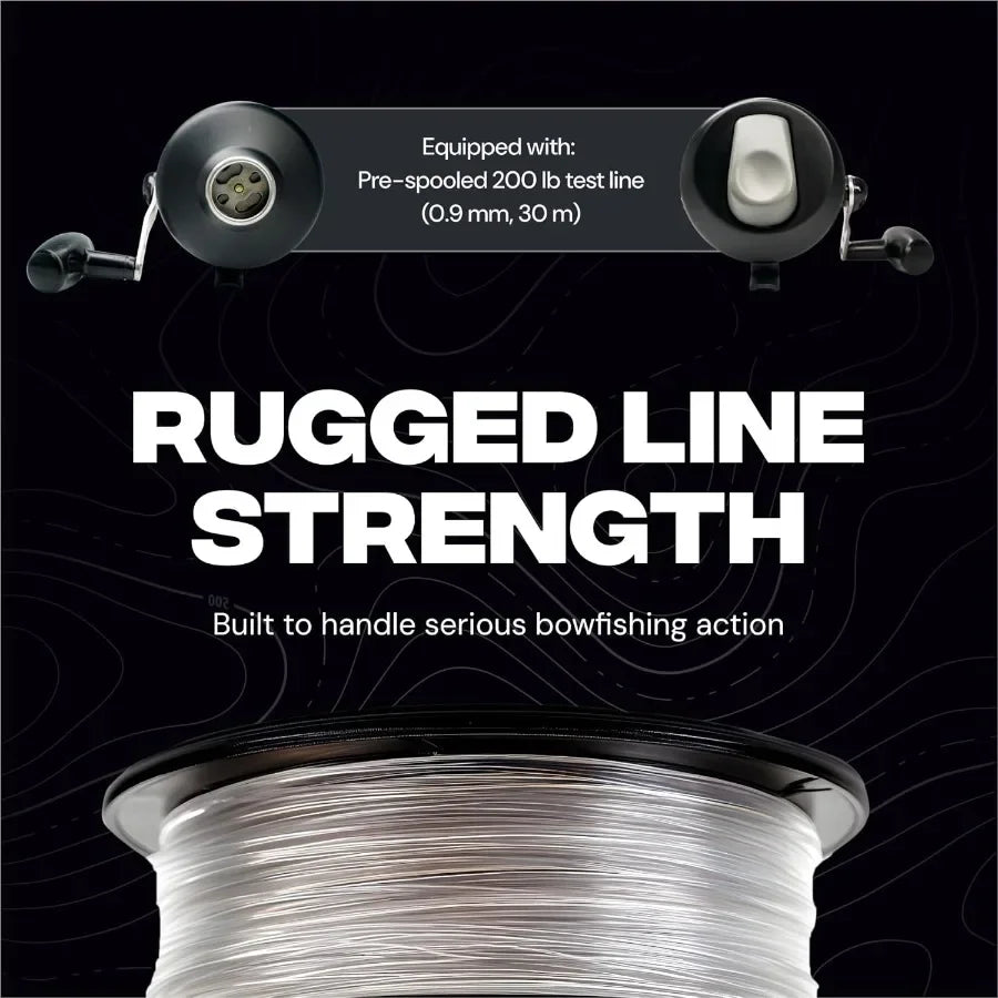 Spincast Bowfishing Reel Stainless Steel Left Right Reversible Handle