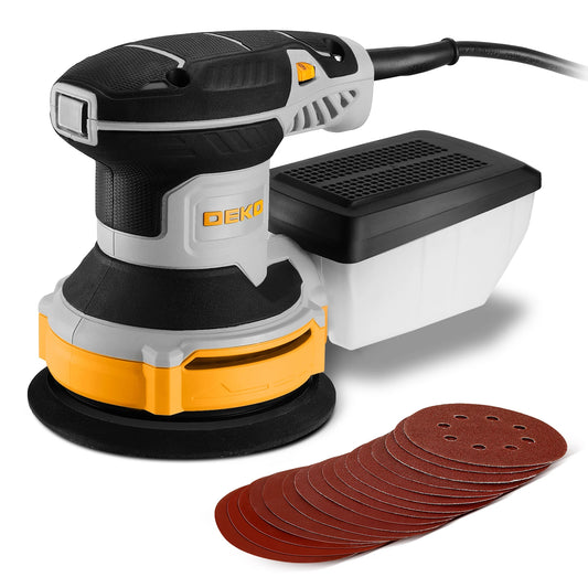 DEKOPRO 300W Orbital Sander 14000RPM Dust Collector and Sandpaper