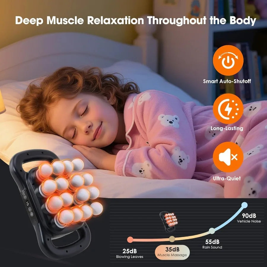 16 Head Massage Gun Percussion Massager With 9 Levels