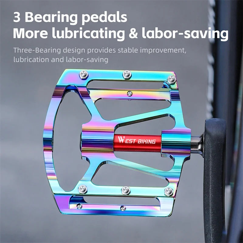 West Biking Ultralight Aluminum Bicycle Pedal for Mountain and Road Bikes