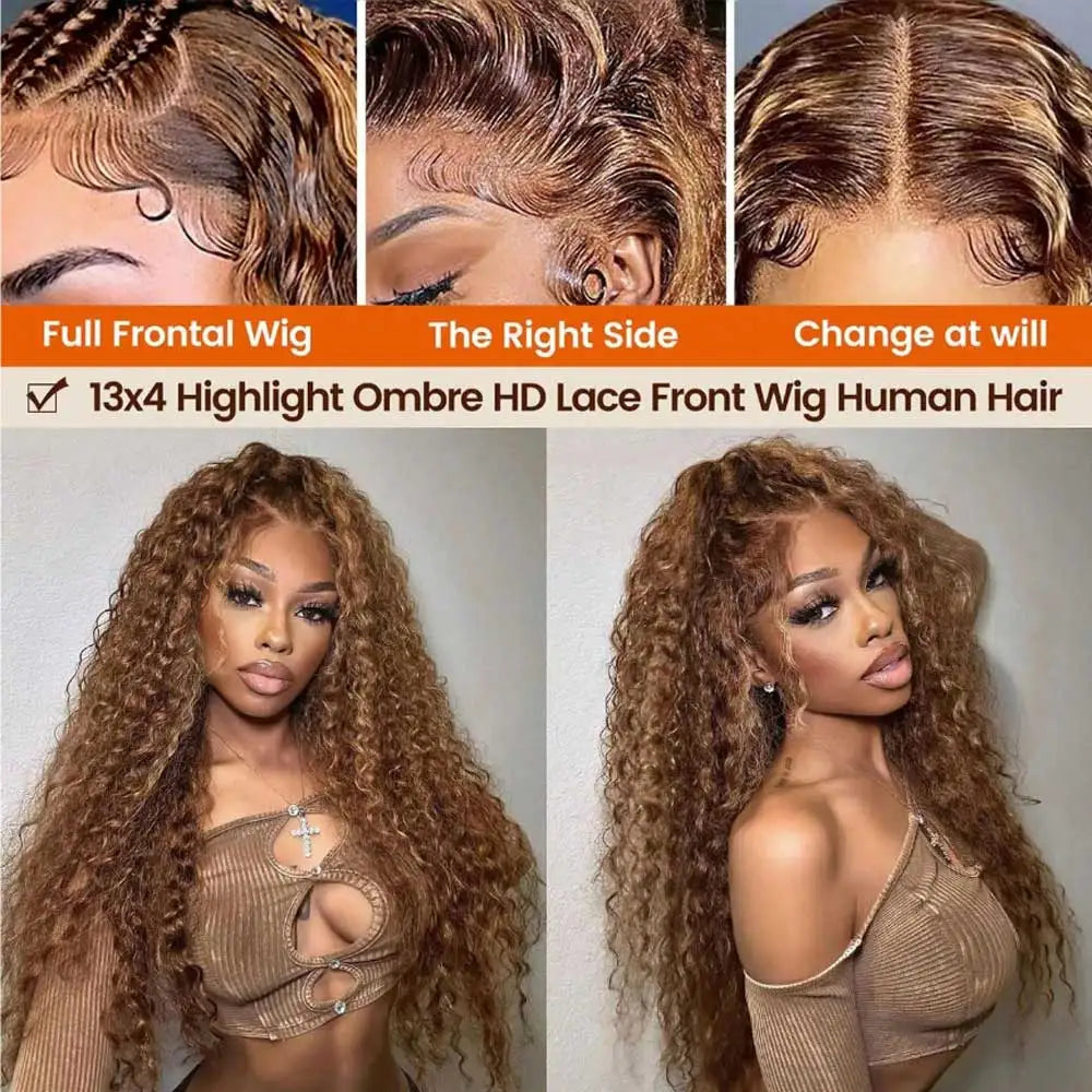 CYPHA HD Lace Front Curly Glueless Brazilian Remy Wig