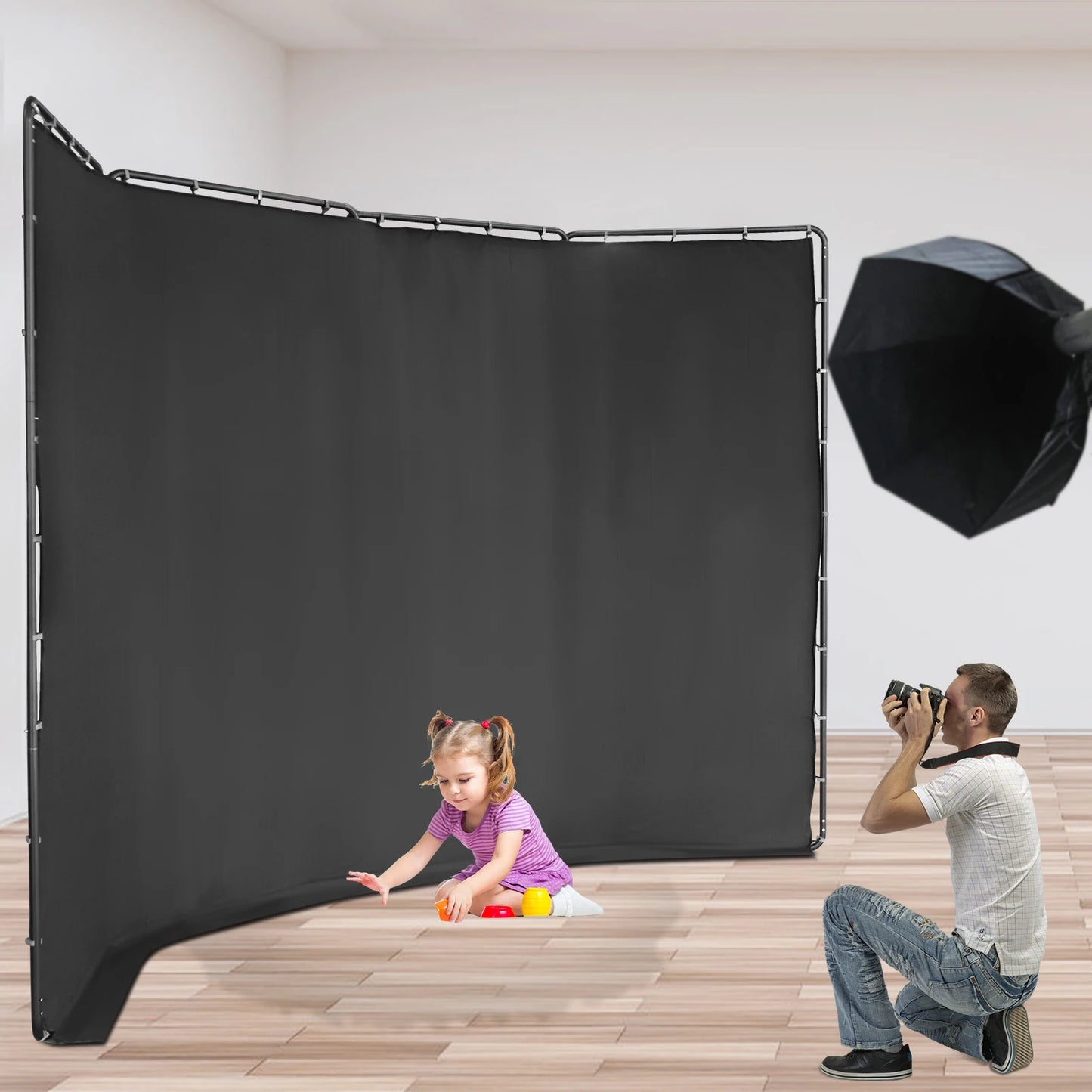 Photography Backdrop Stand With Cloth For Portable Studio Setup