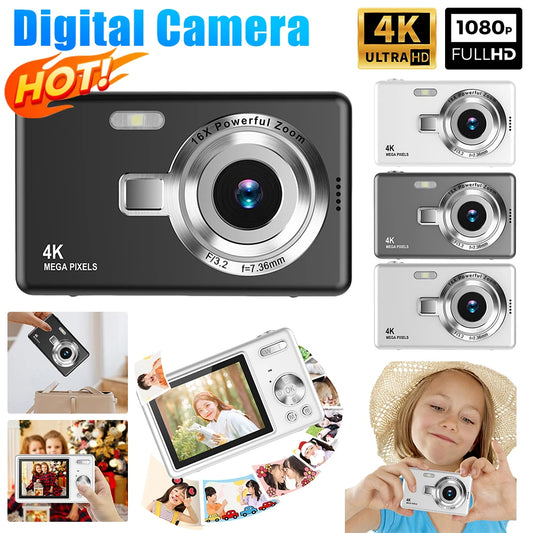 APWIKOGER 4K HD 1080P Digital Camera Kids Camcorder 16X Zoom