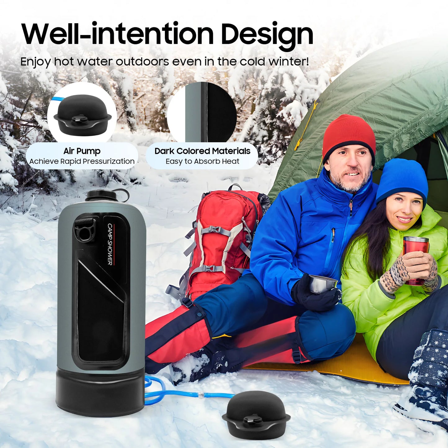 Bymaocar Portable Camping Shower Bag For Hiking Outdoors