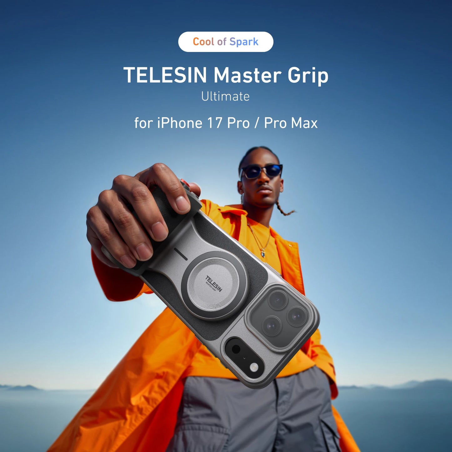 TELESIN Master Grip For iPhone Pro Max Magnetic 3200mAh Battery