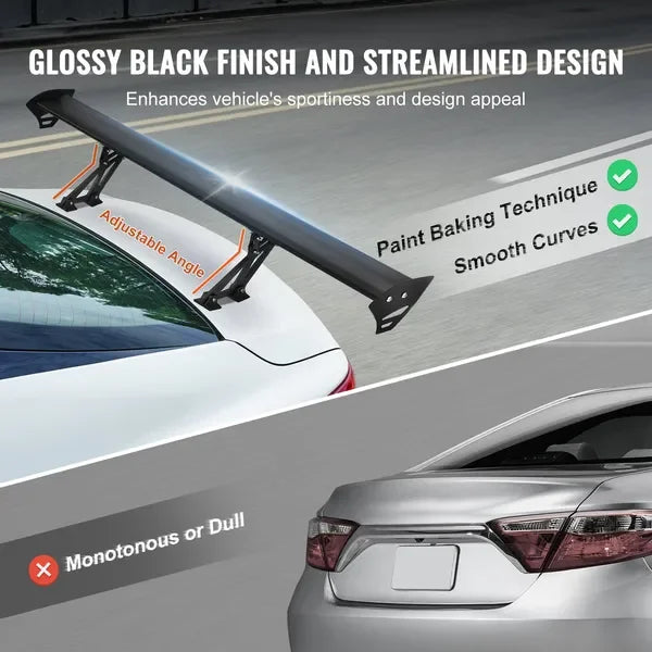 Universal Car Spoiler Wing for Sedans and Coupes Lightweight Aluminum
