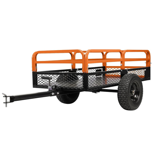 HiMISS ATV Trailer Garden Cart Wheels Utility Trailer For Tractors ATVs
