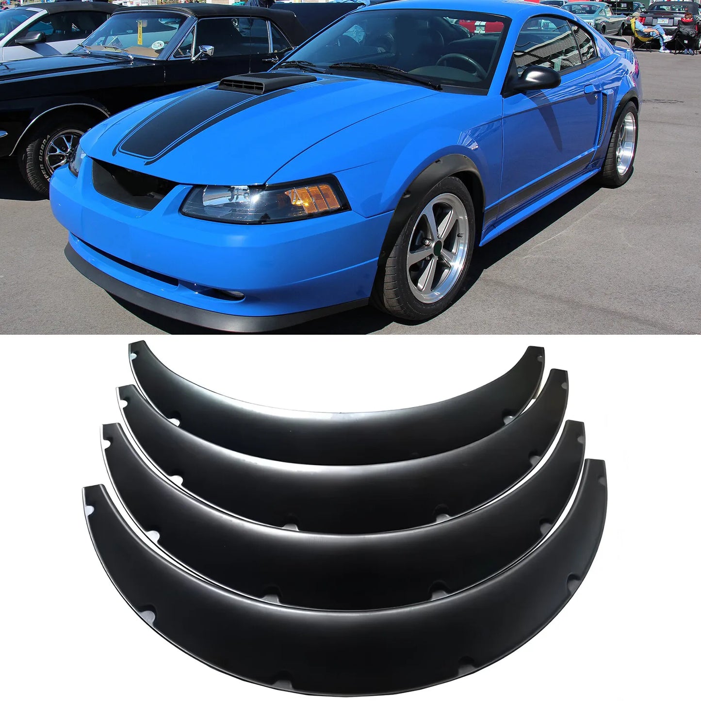 Ford Mustang 4Pc Fender Flares Wide Body Kit Wheel Arches