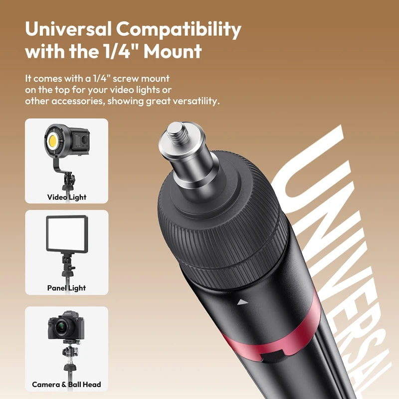 Ulanzi AT-05 2M Light Stand Tripod for 40W Pro 120W 200W Cob Light Panel Light Camera with 1/4" Screw for Photography Studio Kit