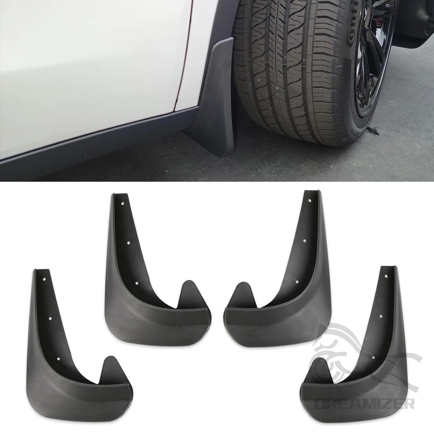 4pcs Front Rear Mudguards Splash Guards Wheel Protector New Upgrade Fender Car Auto Accessories Mudflaps Universal