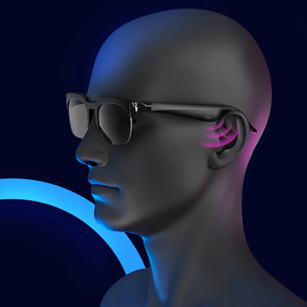 APWIKOGER Smart Glasses AI Translator Bluetooth Sunglasses With UV Protection