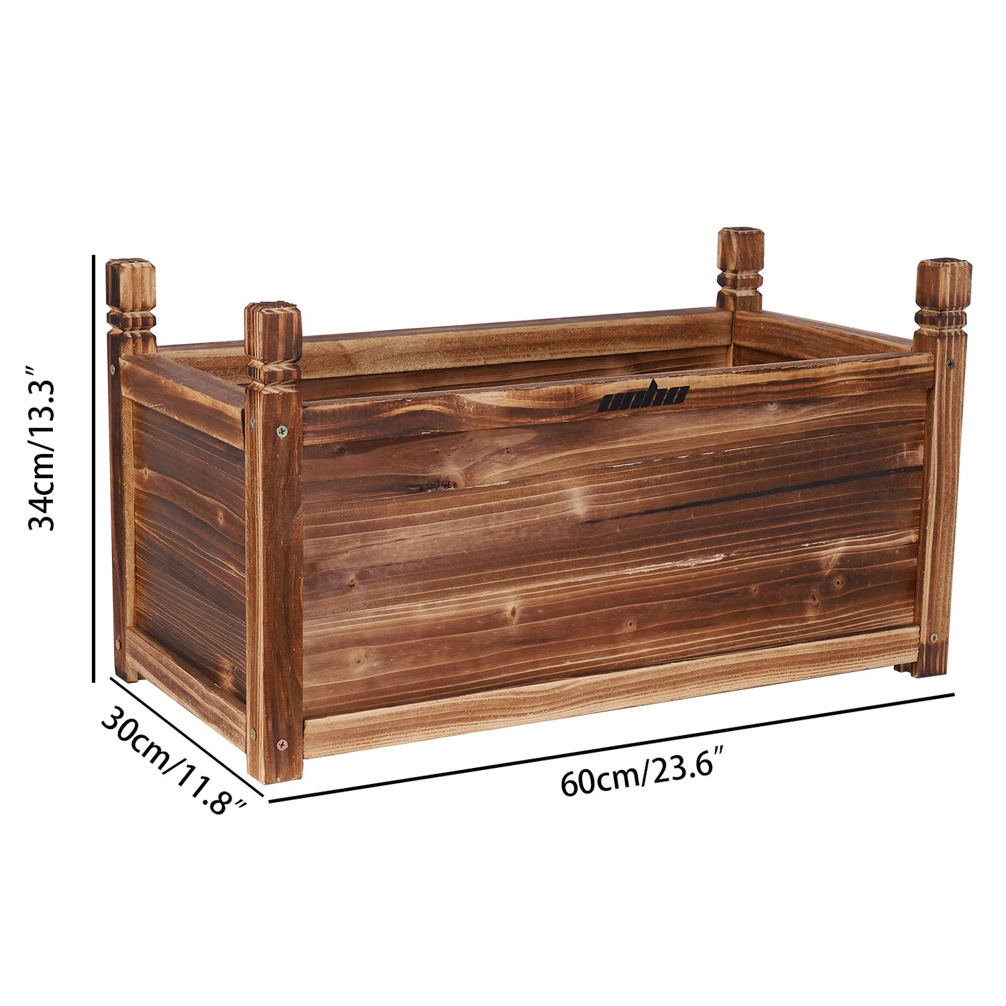 Wooden Raised Flower Bed Planter for Indoor and Outdoor Gardens