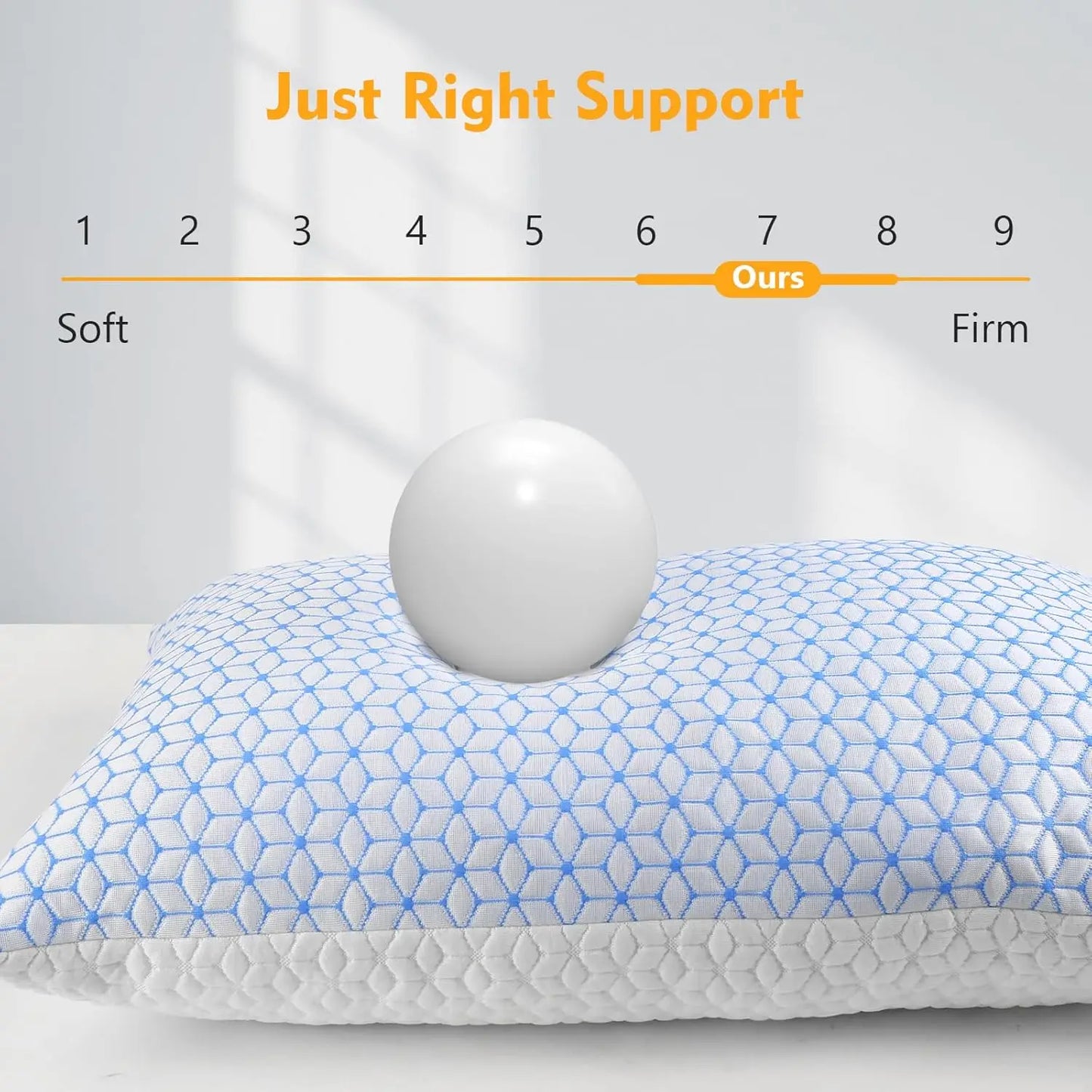 Shredded Memory Foam Pillows Set Of Two With Adjustable Firmness