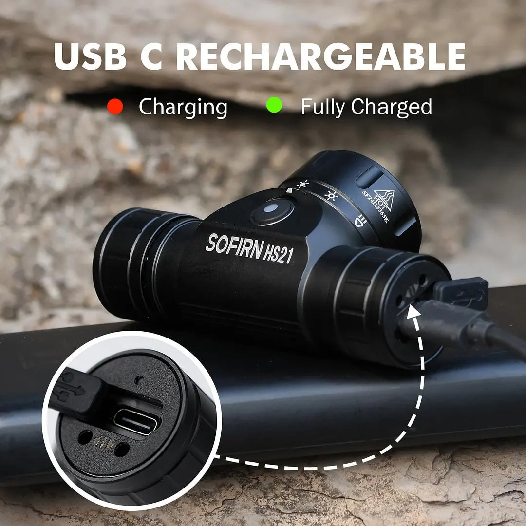 Sofirn HS21 SFT40 2000lm Headlamp USB C 6000K Infrared Sensor