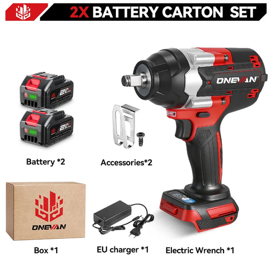 ONEVAN Brushless Electric Impact Wrench 1800 Nm Cordless Power Tool