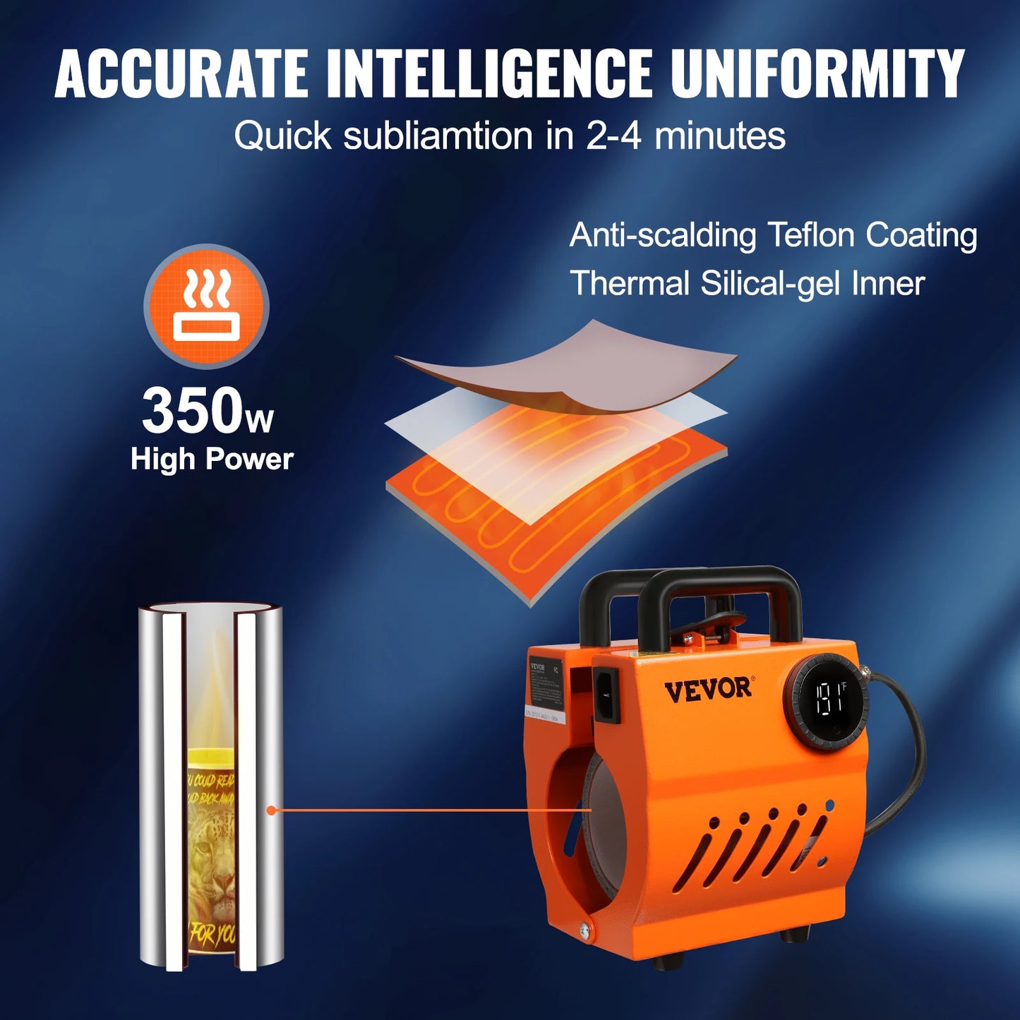 SucceBuy Mug Heat Press Sublimation for DIY Gift Projects