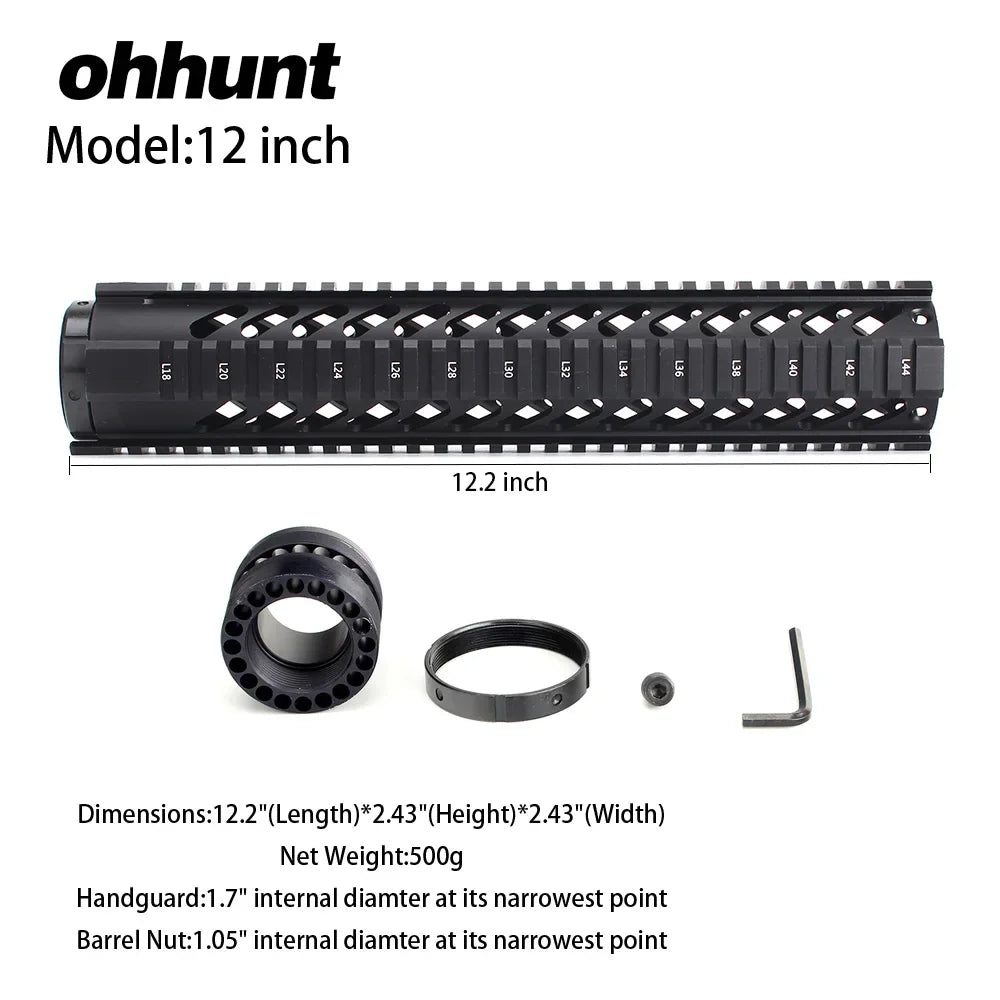 Ohhunt Free Float Picatinny Rail Mount For AR15 M16
