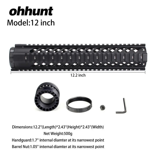 Ohhunt Free Float Picatinny Rail Mount For AR15 M16