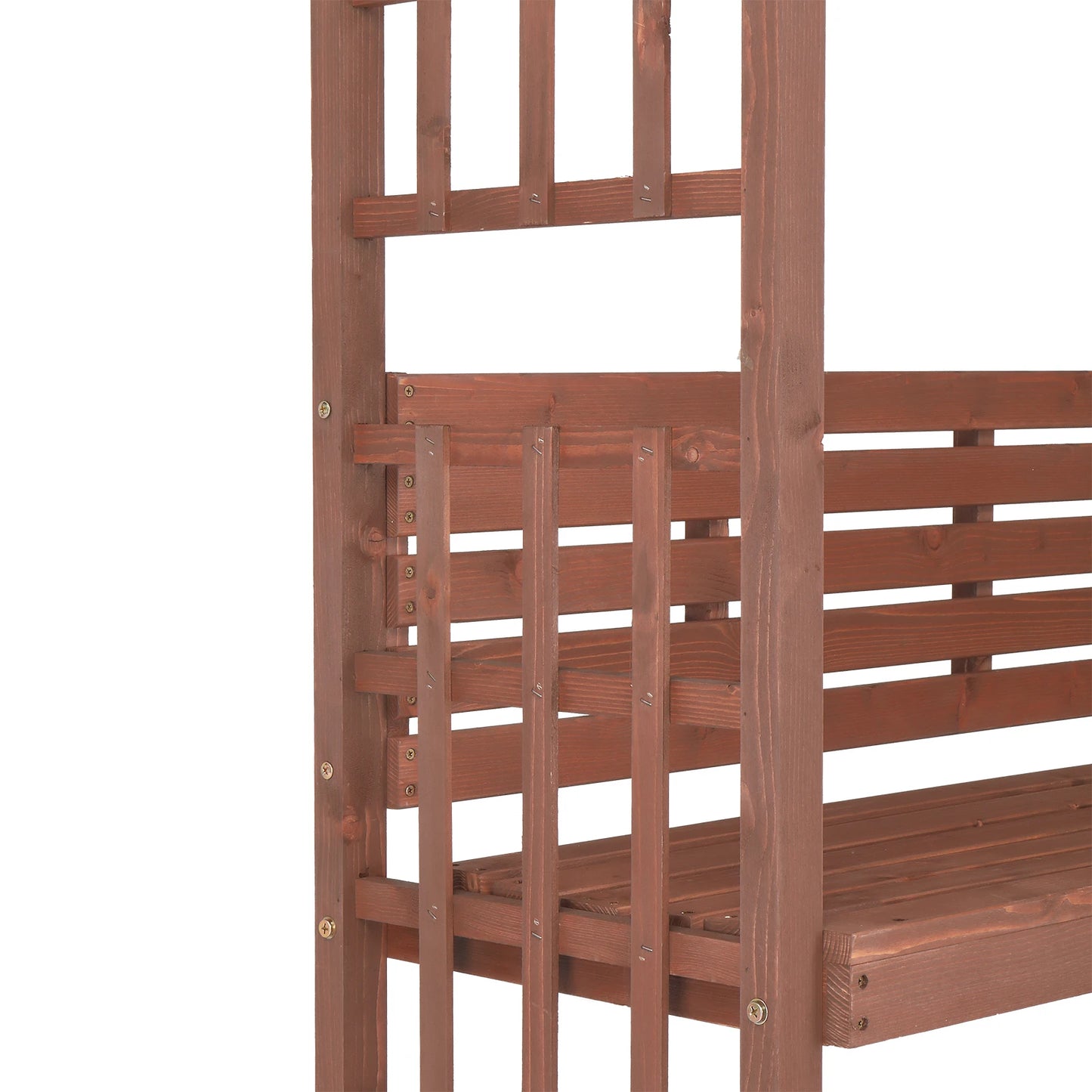Wooden Garden Arch With Bench For Climbing Plants Outdoor Decor