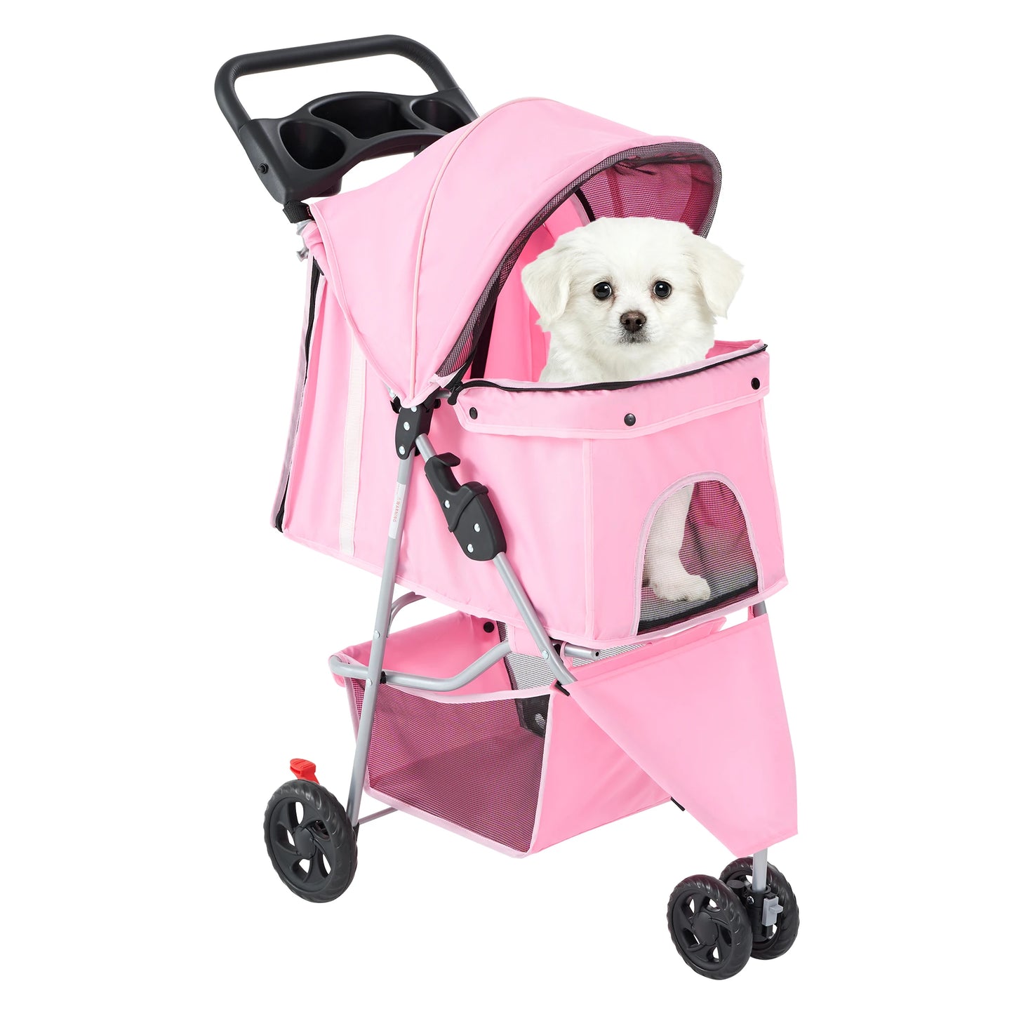 3 Wheel Foldable Pet Stroller For Small Dogs And Cats