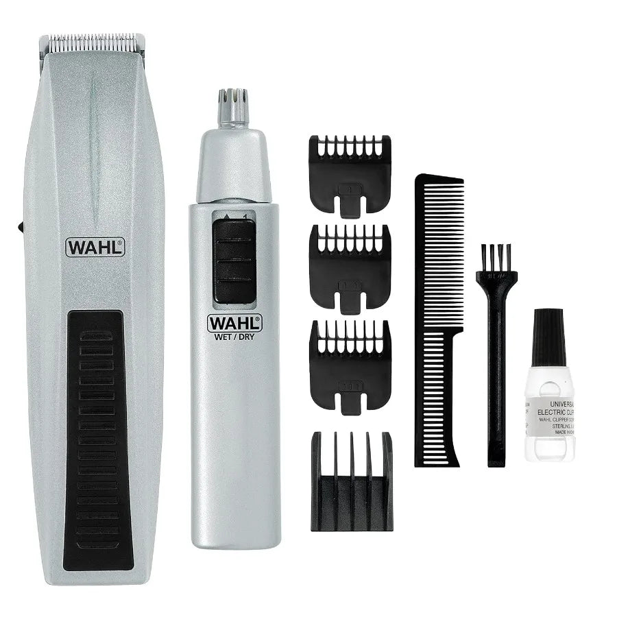 Wahl Beard Trimmer for Men Battery Operated Facial Hair Grooming Set for Mustaches Beard Neckline Light Detailing and Grooming