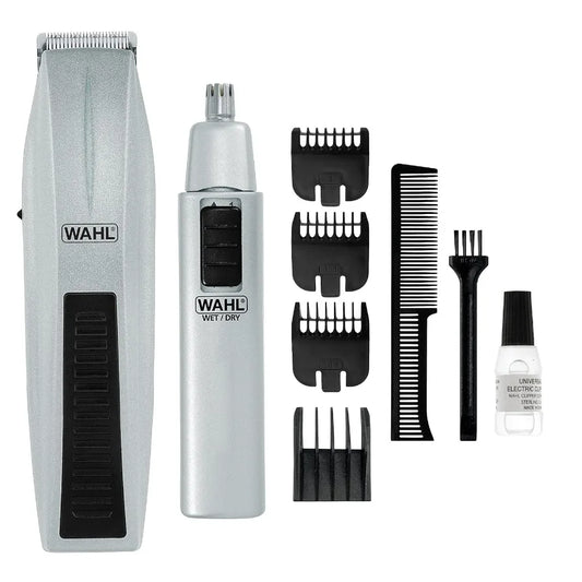 Wahl Beard Trimmer for Men Battery Operated Facial Hair Grooming Set for Mustaches Beard Neckline Light Detailing and Grooming