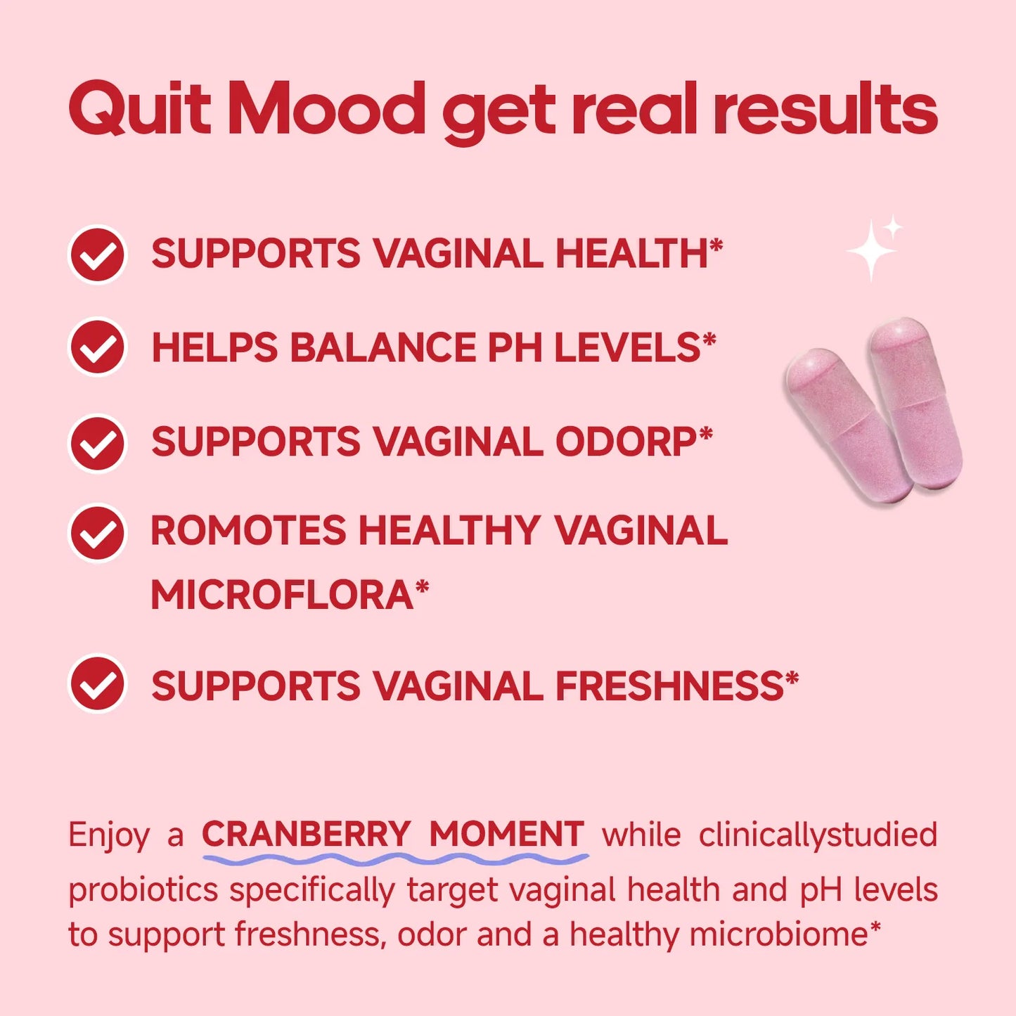 Quit Mood Women's Probiotics Once Daily for Female Health