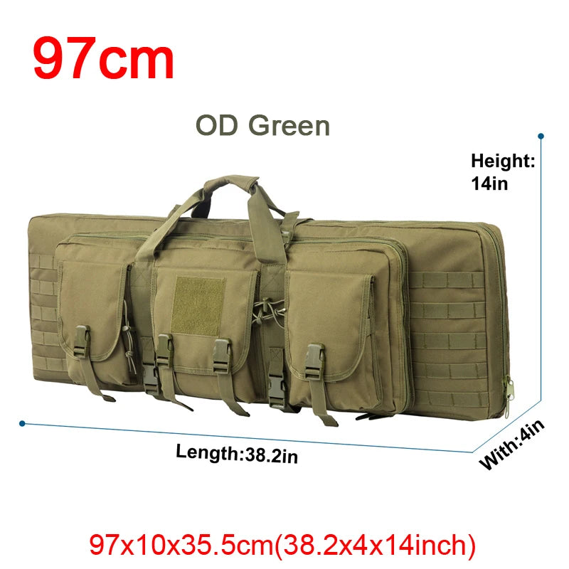 LQARMY Tactical Double Rifle Case Molle Bag for Airsoft Sniper Guns