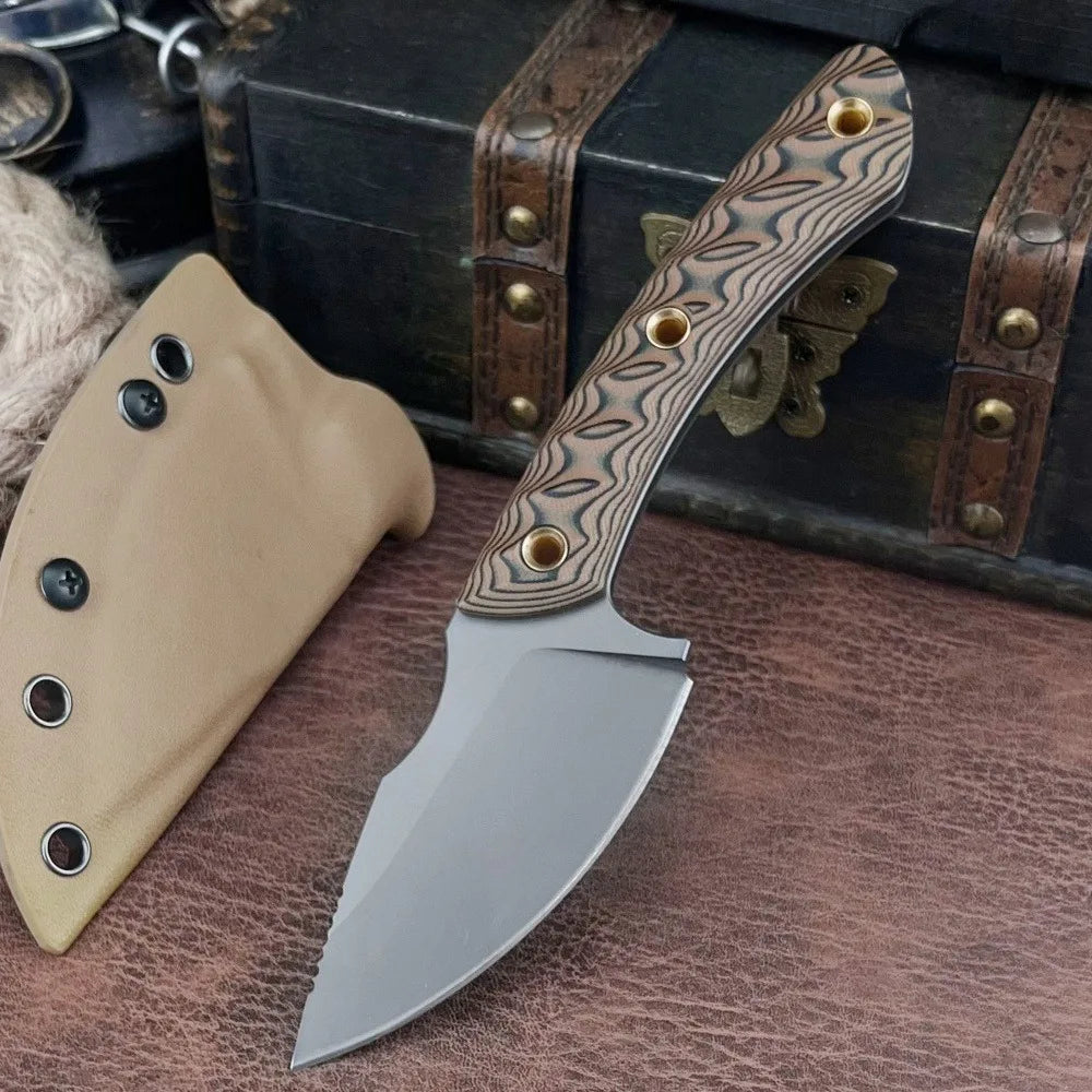 DIY Supplies Survival Fixed Blade Knife With G10 Handle