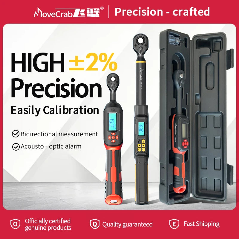 MoveCrab Digital Torque Wrench 1-340 Nm With 2 Percent Accuracy