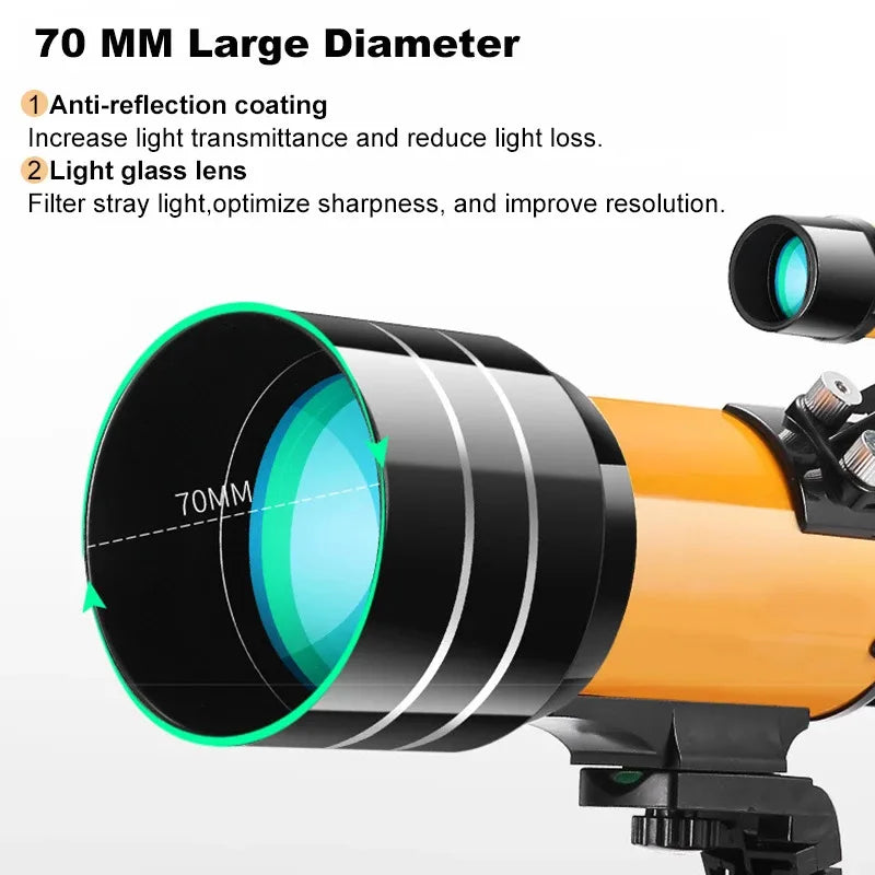 Borwolf 150x Monocular Astronomical Telescope F30070 HD Night Vision