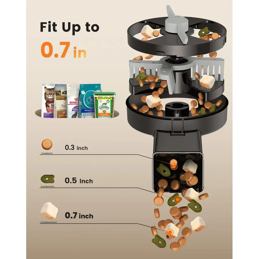Automatic Cat Feeder for Two Cats Timed Food Dispenser