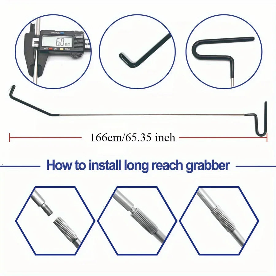 Car Wedge Pump 18Pcs Door Repair Tool Kit With Long Reach Grabber